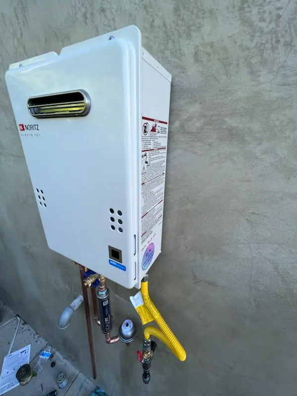 Tankless water heater installation for Whitehurst homes